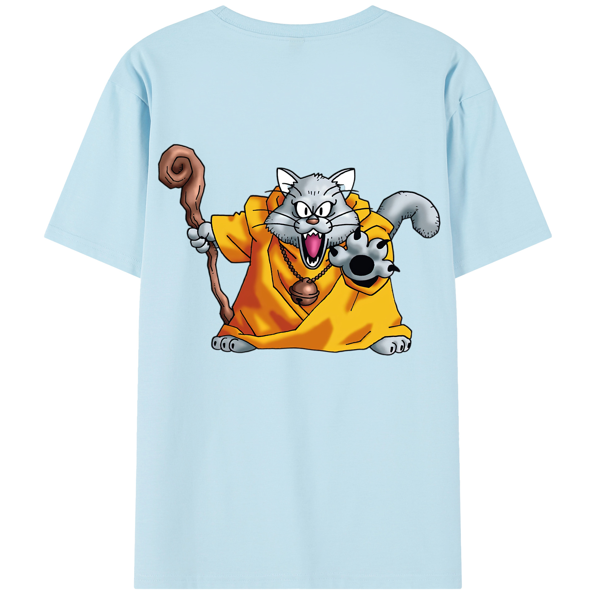 （画像用） ドラゴンクエスト Doragon Kuesuto Dragon Quest 綿100％半袖Tシャツ（背面プリント）